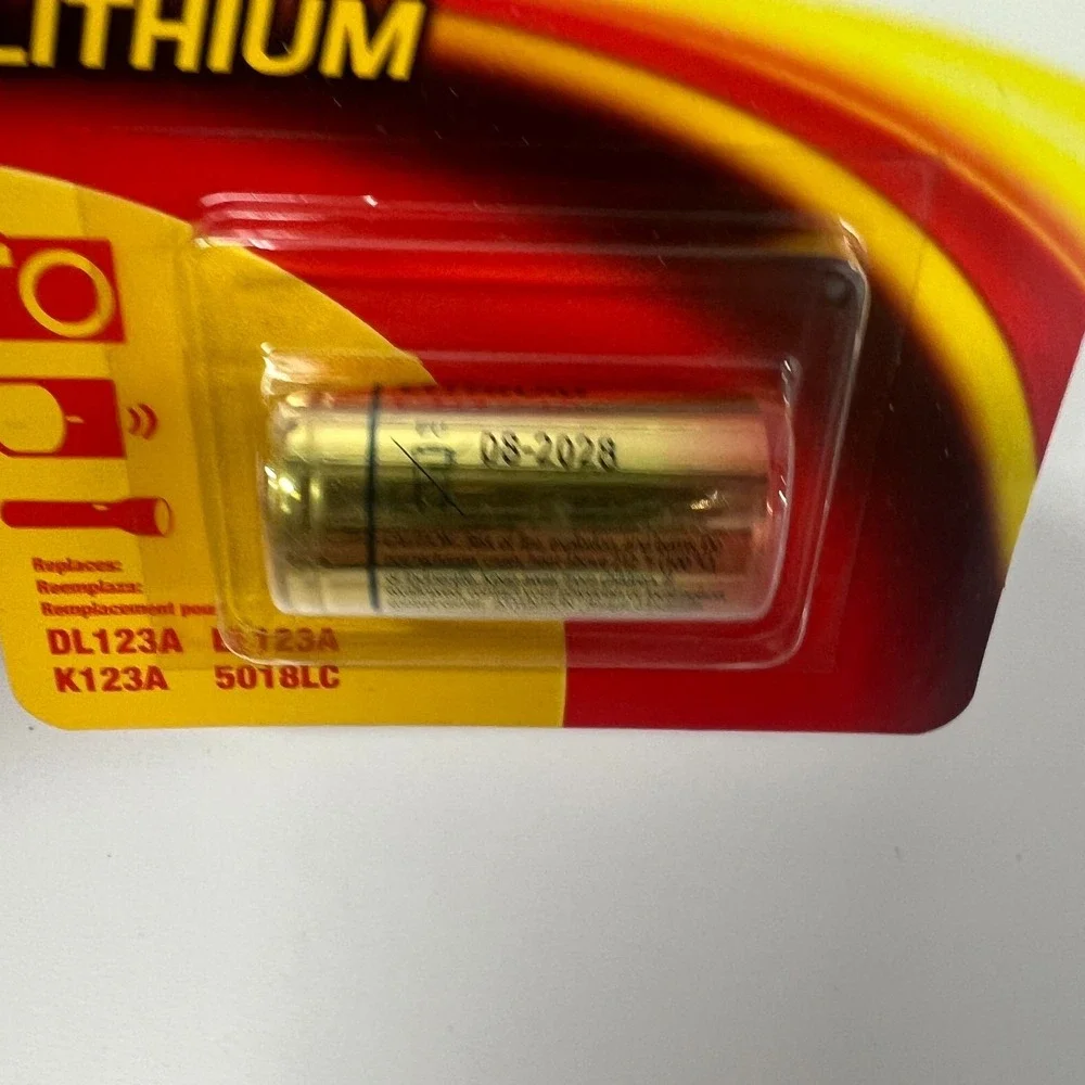 Lot of 6 Panasonic Lithium CR123A 3V Batteries for Flashlight Camera DL123A